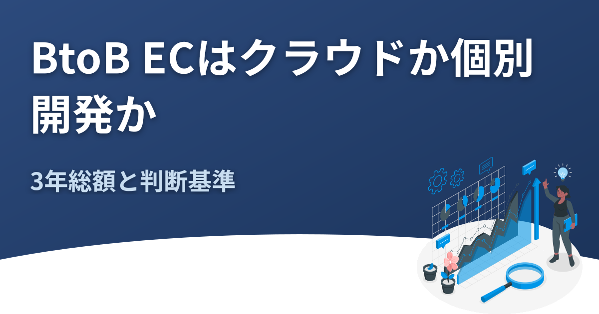 BtoB ECはクラウドか個別開発か｜3年総額と判断基準
